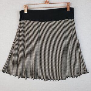 Vintage Intertwined Designs Skirt Y2K Bamboo Organic Cotton Stretch Lettuce Hem